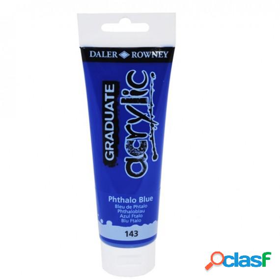 Colore acrilico fine Graduate - 120 ml - blu ftalo - Daler