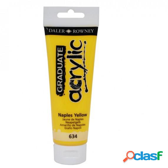 Colore acrilico fine Graduate - 120 ml - giallo Napoli -