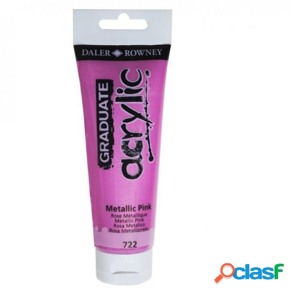 Colore acrilico fine Graduate - 120 ml - rosa metal - Daler