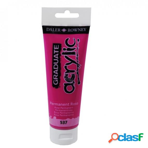 Colore acrilico fine Graduate - 120 ml - rosa permanente -