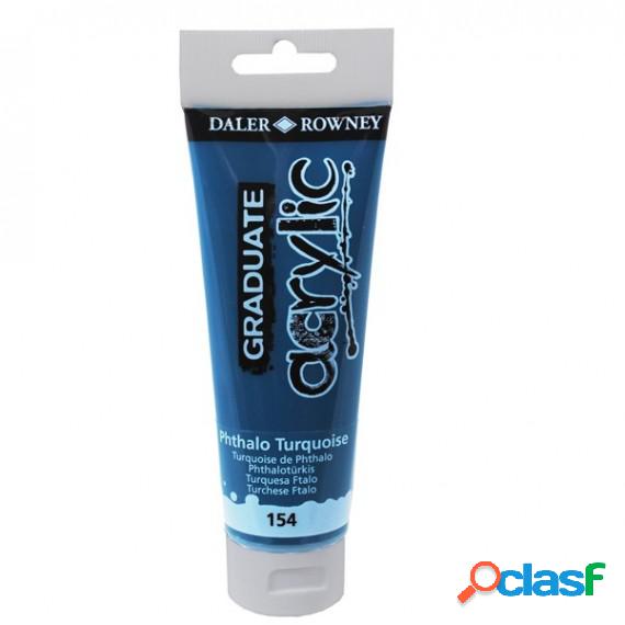 Colore acrilico fine Graduate - 120 ml - turchese ftalo -