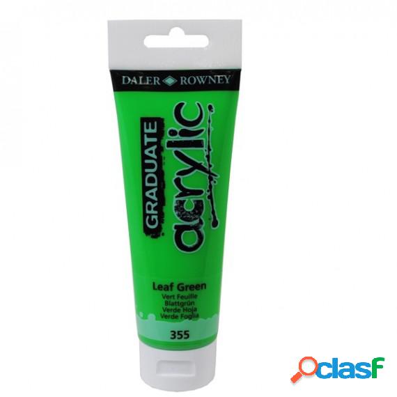 Colore acrilico fine Graduate - 120 ml - verde foglia -