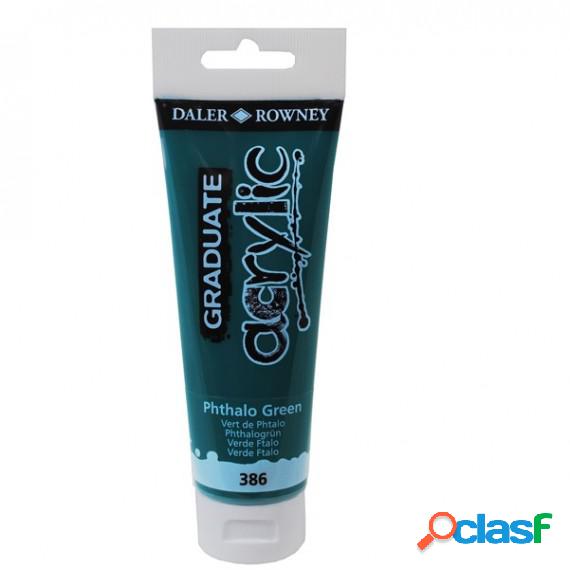 Colore acrilico fine Graduate - 120 ml - verde ftalo - Daler