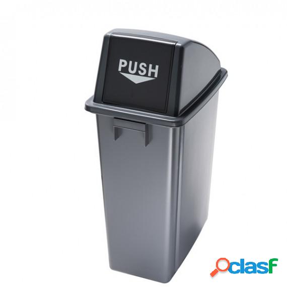 Contenitore Office - con coperchio push - per rifiuto secco