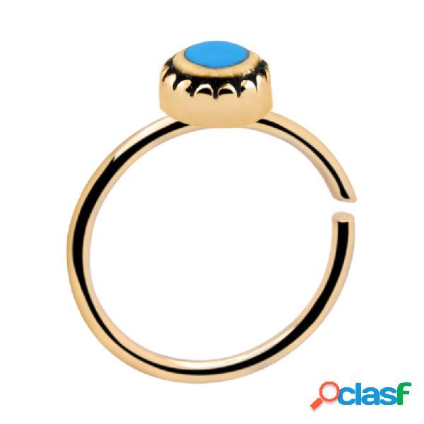 Continuous ring (zircon steel, shiny finish) Acciaio e