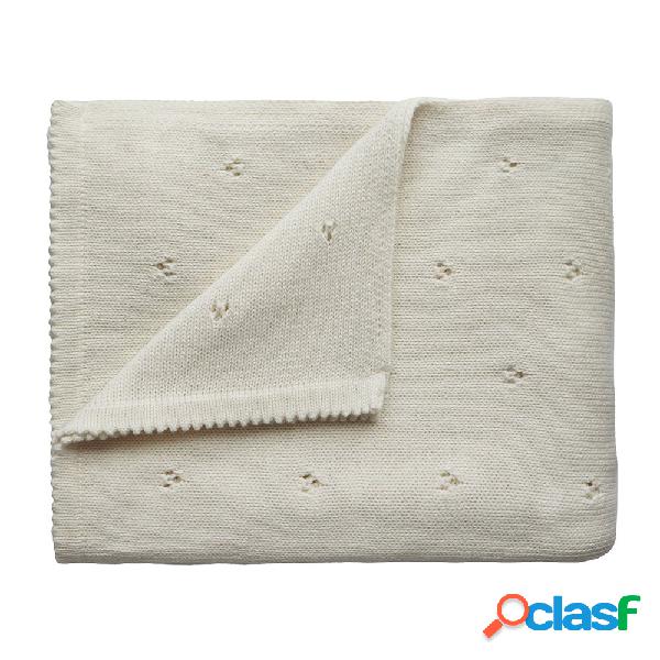 Coperta Mushie Baby Blanket Pointelle Ivory