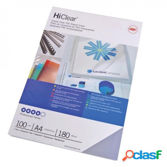Copertine Hi-Clear - A4 - 180 micron - neutro trasparente -