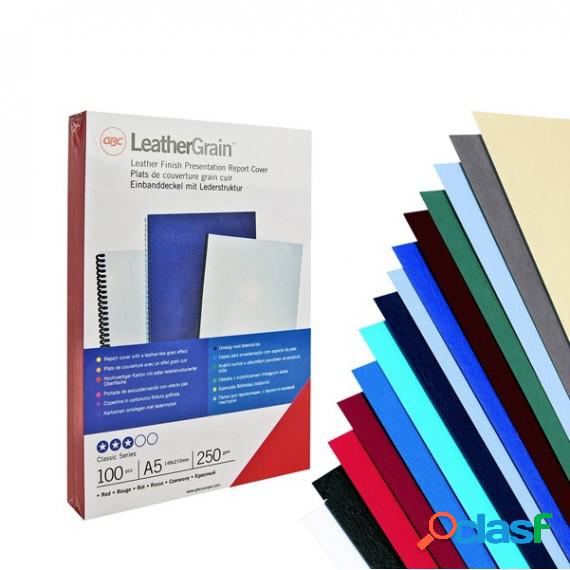 Copertine LeatherGrain - A4 - 250 gr - avorio goffrato - GBC