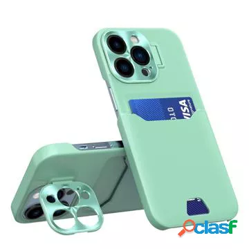 Cover per iPhone 14 Pro Max con Porta Carte CamStand - Verde