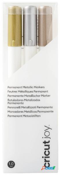 Cricut Permanent markers 1.0mm, 3er Set di pennini Oro,