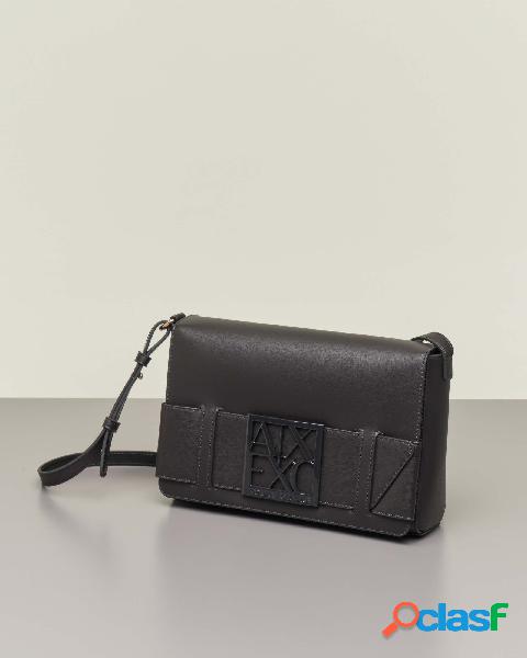 Cross bag testa moro in similpelle con maxi fibbia a