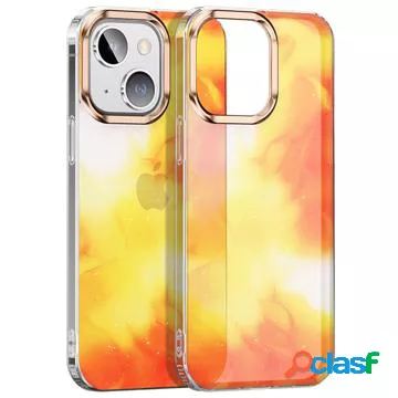 Custodia Ibrida Watercolor Glitter per iPhone 14 Plus -