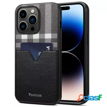 Custodia Ibrida con Portacarte Peelcas per iPhone 14 Pro Max