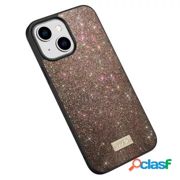 Custodia Rivestita Serie Sulada Glitter per iPhone 14 Plus -