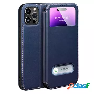 Custodia a Flip in Pelle Dual View per iPhone 14 Pro Max -