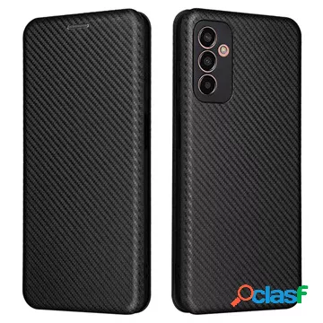 Custodia a Flip per Samsung Galaxy M13 - Fibra di Carbonio -