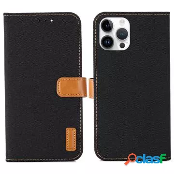 Custodia a Portafoglio Jeans Series per iPhone 14 Pro Max -