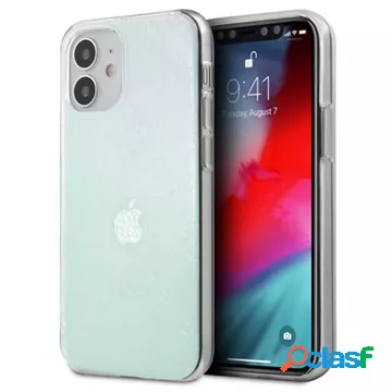 Custodia ibrida Guess 3D Raised per iPhone 12 - verde