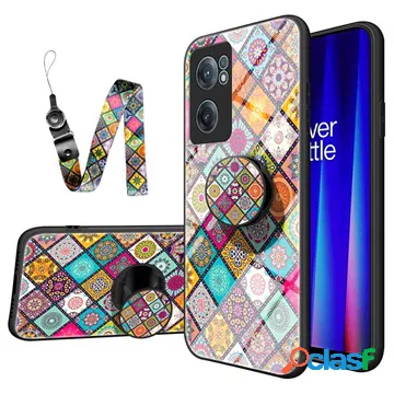 Custodia ibrida OnePlus Nord CE 2 5G motivo a scacchi -