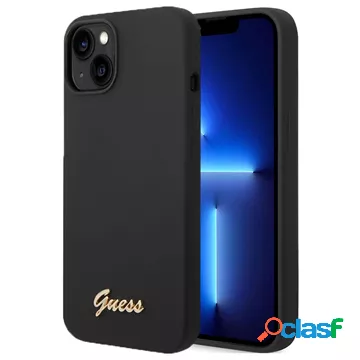 Custodia in Silicone Guess Metal Logo per iPhone 14 Plus -