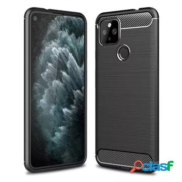 Custodia in TPU spazzolato per Google Pixel 4a 5G - Fibra di