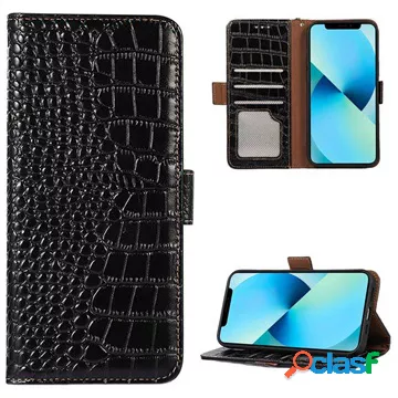 Custodia in pelle a portafoglio per Nokia C21 serie