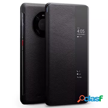 Custodia in pelle a vibrazione Qialino Smart View per Huawei