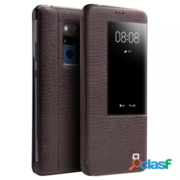 Custodia in pelle a vibrazione Qialino Smart View per Huawei