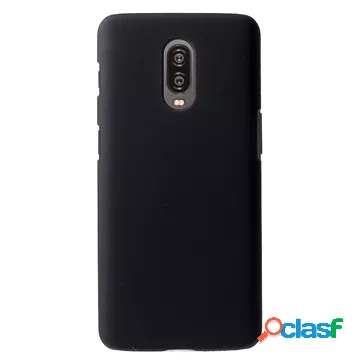 Custodia in plastica gommata OnePlus 6T - nera