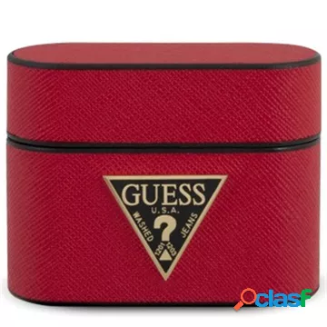 Custodia per AirPods Pro Guess serie Saffiano - rossa