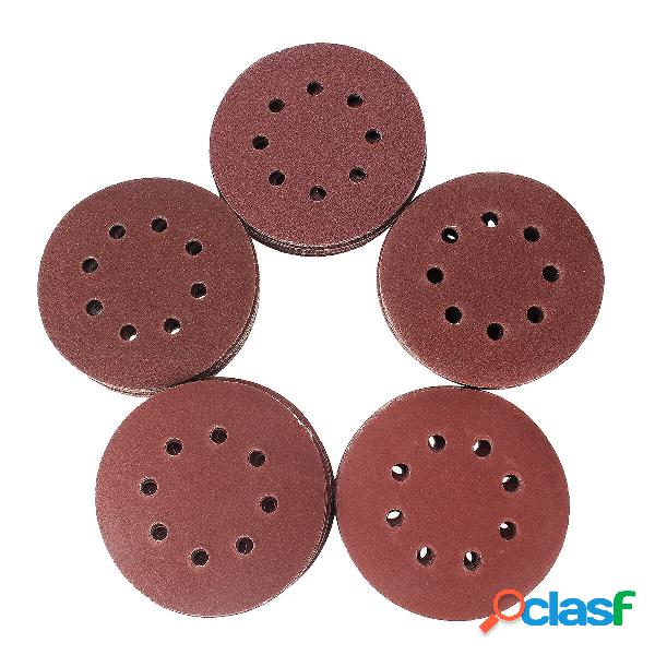 Dischi abrasivi abrasivi a 8 fori da 100 pezzi 125 mm Carta