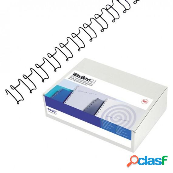 Dorsi spirale IbiWire - metallo - 21 anelli - 6 mm - argento