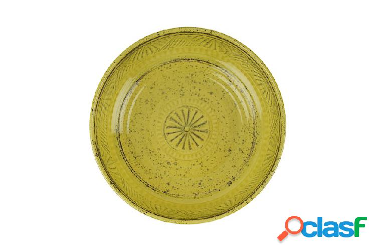 Emporio Zani Set di piatti fondi Mono Giallo 2 pezzi giallo