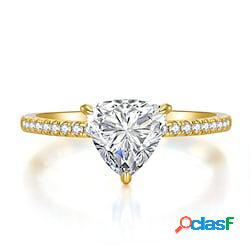 Fede Matrimonio Classico Oro Argento sterling S925 Prezioso