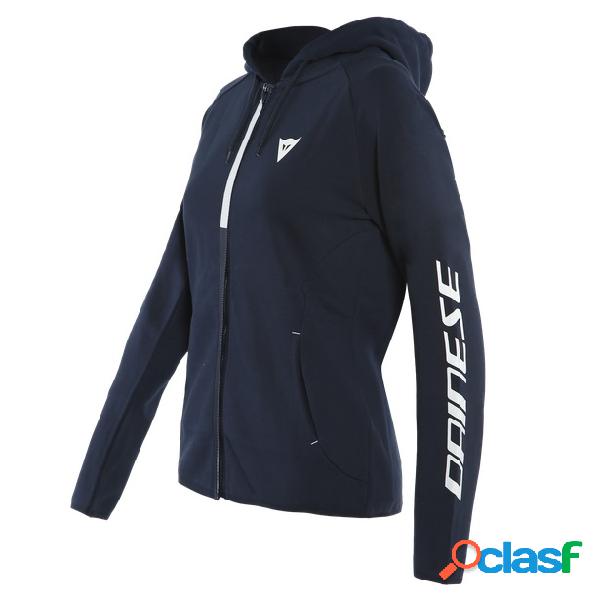 Felpa donna Dainese Paddock Lady con zip e cappuccio Grigio