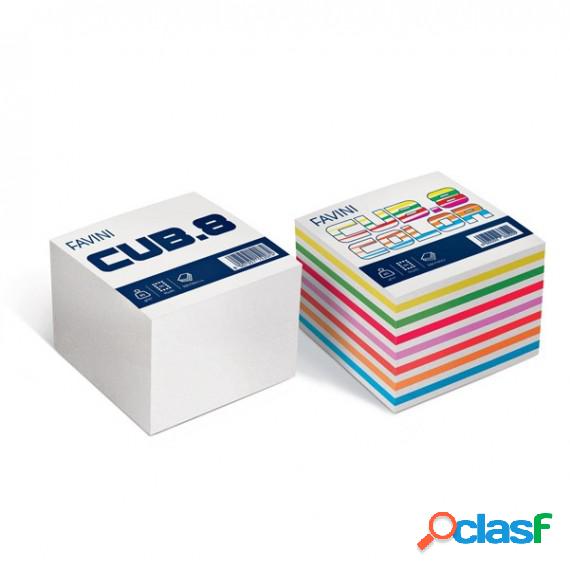 Foglietti Cubo - mix colori forti - 95 x 95mm - 80gr - 750