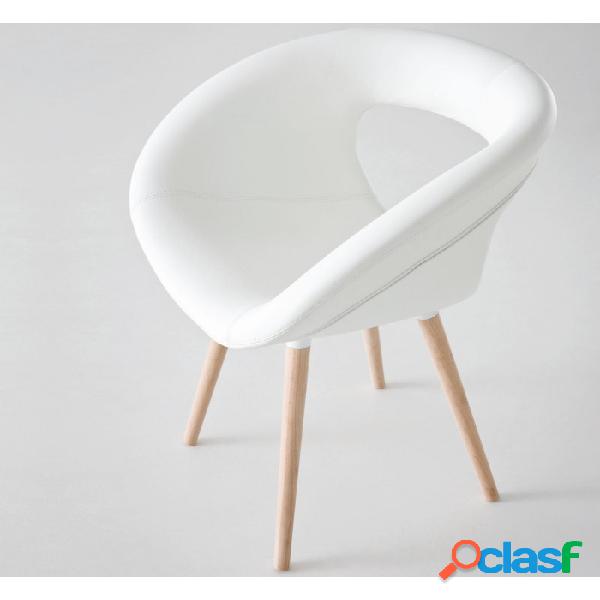 GABER - Sedia MOEMA 75BL con scocca imbottita. (4 Pezzi)