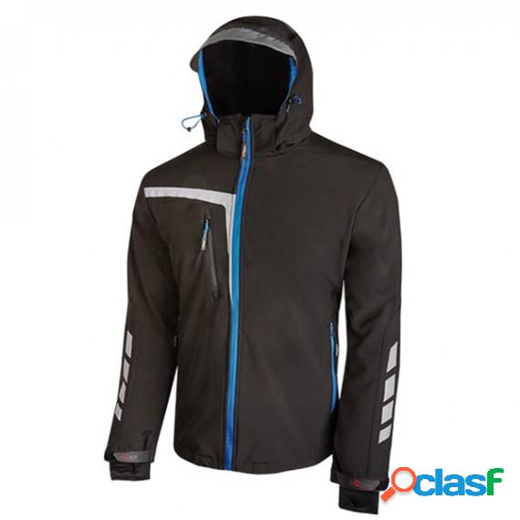 Giacca da lavoro SoftShell Quick - nero/blu - taglia M -