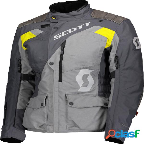 Giacca moto donna touring Scott Dualraid Dryo Grigio Giallo