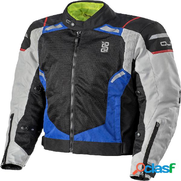 Giacca moto estiva OJ TROPICAL Grigio Nero Blu