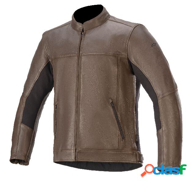 Giacca moto pelle Alpinestars TOPANGA Marrone