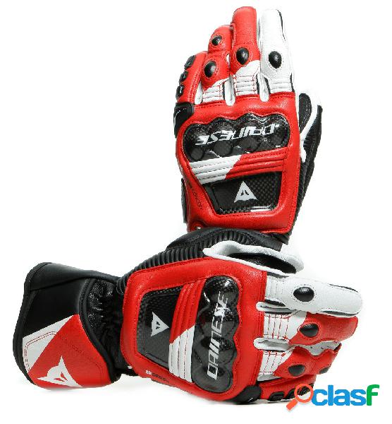 Guanti moto pelle Dainese DRUID 3 Nero Bianco Rosso