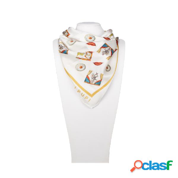 I pupi foulard caos 70x70 bianco