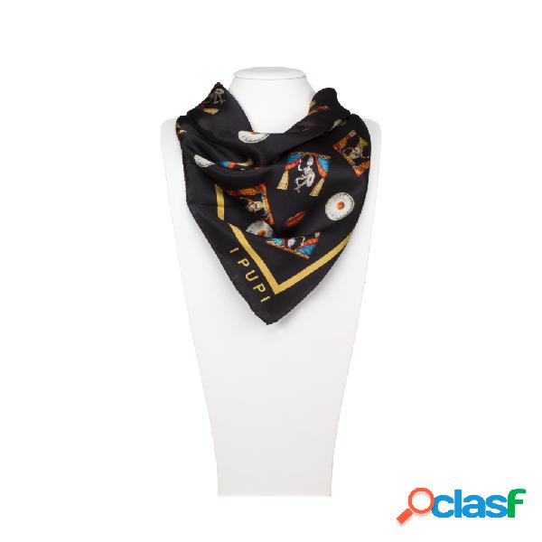 I pupi foulard caos 70x70 nero