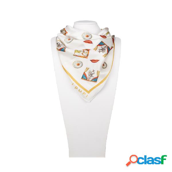 I pupi foulard icon passion 70x70 bianco