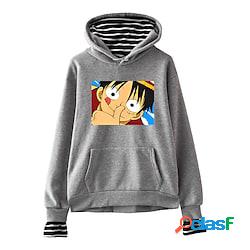 Ispirato da One Piece Monkey D.Rufy Felpa con cappuccio