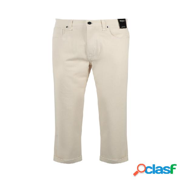 Jeans in denim di cotone con patch logo