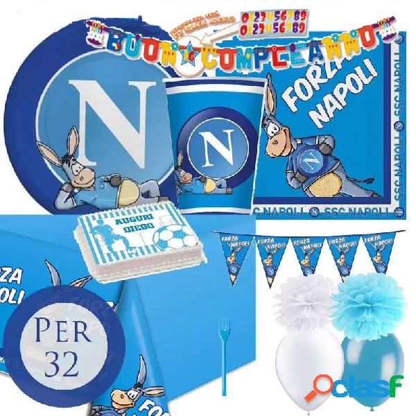 KIT N.63 SSC NAPOLI - CON CIALDA RETTANGOLARE PER TORTE