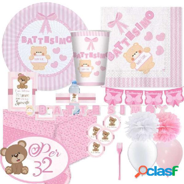 KIT N.72 BATTESIMO CULLA ROSA - CON SET DI CARTA