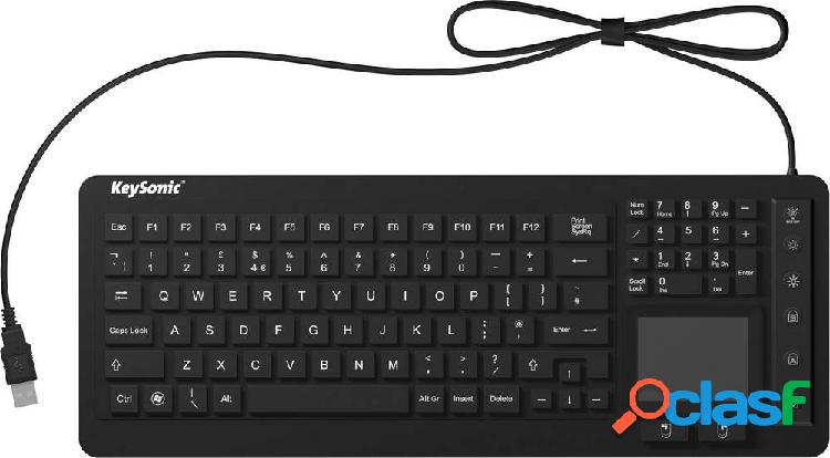 Keysonic KSK-6231 INEL (UK) USB Tastiera Inglese UK, QWERTY,